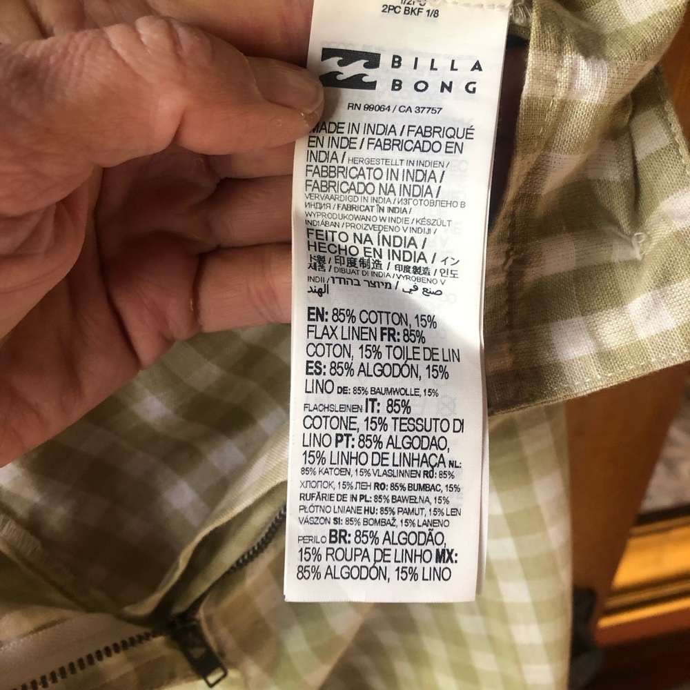 Billabong x The Salty Blonde Break Point Cotton & Linen Pants Sz 27 - Picture 5 of 7